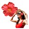 1Pc Red Hawaiian Flower Hair Clip Bohemian Flowers Hair Accessory